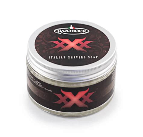 RazoRock XXX Italian Shaving Soap Glass Jar SPECIAL EDITION BLADE