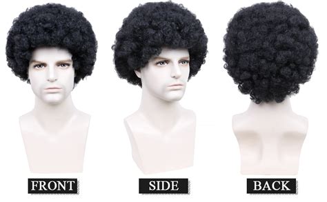 Creamily Afro Wigs For Black Men Short Afro Curly Wigs Men African American Full Wig Afro