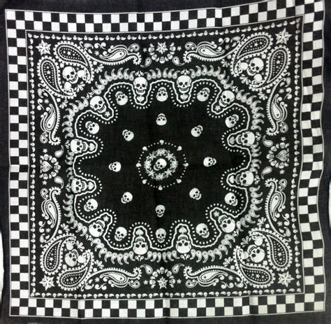 Hot Sale Skull Print 100 Cotton Bandanas Head Wrap Scarf Wrist Band