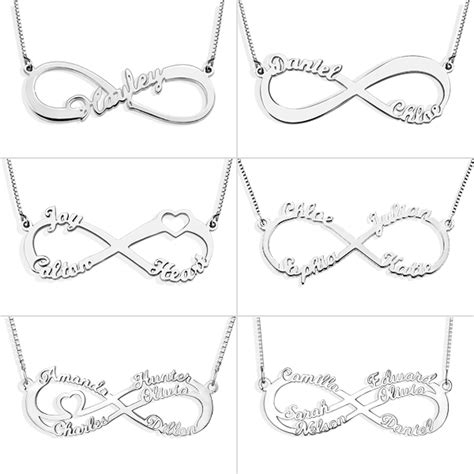 Infinity Name Necklaces Frophe Jewelry Personalized Jewelry