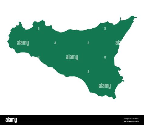 Map Of Sicily Stock Photo Alamy