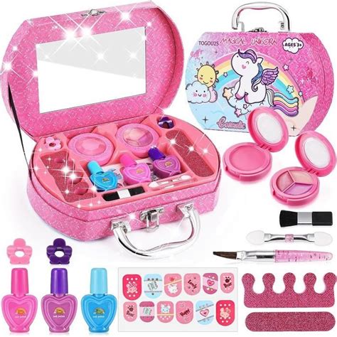 Maquillage Enfant Fille Lavable Malette Maquillage Licorne Palette