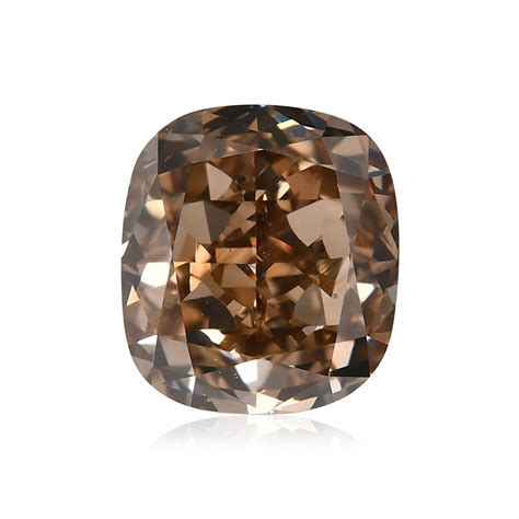 Carat Fancy Dark Yellowish Brown Diamond Cushion Shape Vs