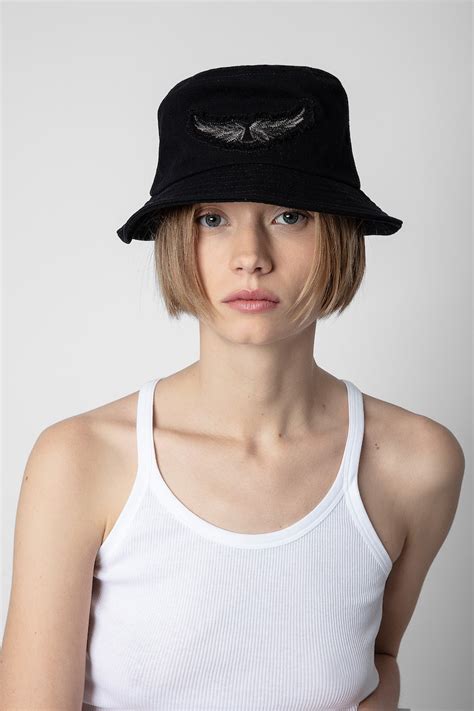 Zadig And Voltaire Bob Wings Noir Femme Chapeaux And Casquettes Doylouis