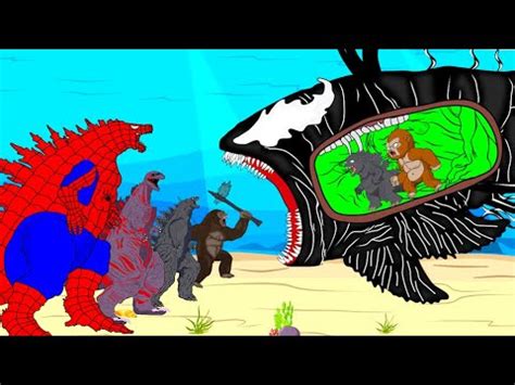 Team Godzilla Earth Vs Dark Bloop Rescue Baby Kong Godzilla Cartoon