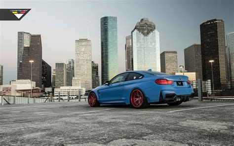 2015 Vorsteiner BMW M4 GTRS4 Widebody Yas Marina Blue Static 1