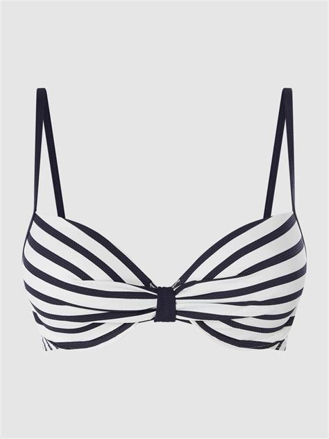 Esprit Bikini Oberteil Mit Wattierten Cups Marine Online Kaufen