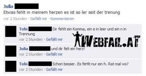 Trennung Mit Fehlendem Facebook Fail Des Tages 12 06 2011 Webfail