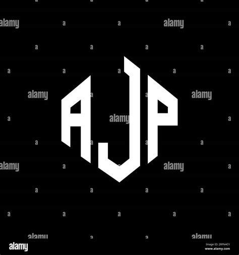 ajp letter logo design  polygon shape ajp polygon  cube shape