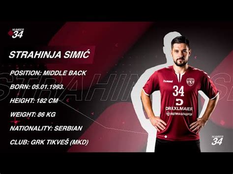 Strahinja Simic Middle Back Grk Tikves Highlights Handball Cv