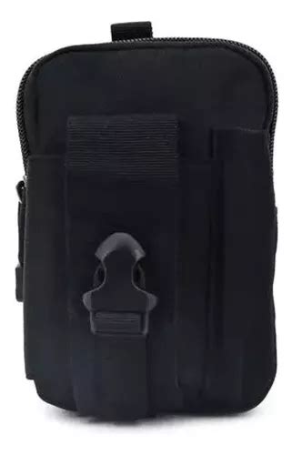 Morral Tactico Militar Porta Celular Molle Correa Ajustable Color Negro