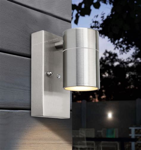 Dusk Till Dawn Sensor Outdoor Single Or Up Down Wall Light Stainless