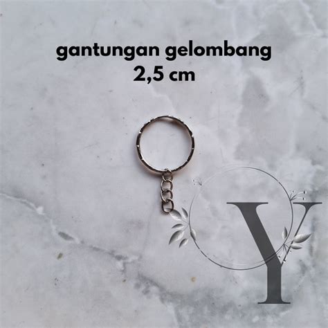 RING GANTUNGAN KUNCI DIAMETER 2 5 CM 2 8 CM PIPIH TEBAL ULIR