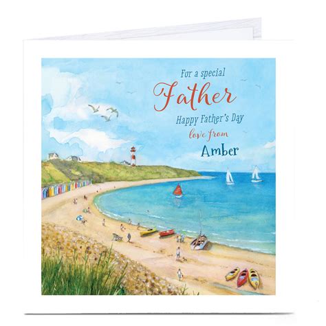 Buy Personalised Fathers Day Card Coastal Father For Gbp 3 29 Card