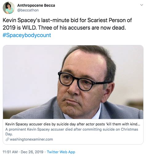 Kevin Spacey's last-minute bid for Scariest Person of 2019 is WILD ...