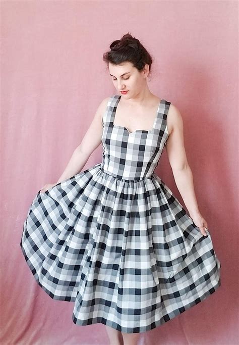 Checkered Dress Sewing Pattern