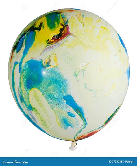 Swollen Multicolored Balloon Stock Photo Image Of Rubber Isolated