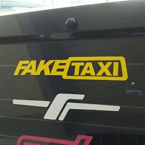 Jual Stiker Fake Taxi Kaca Mobil Belakang Cutting Sticker Fake Taxi