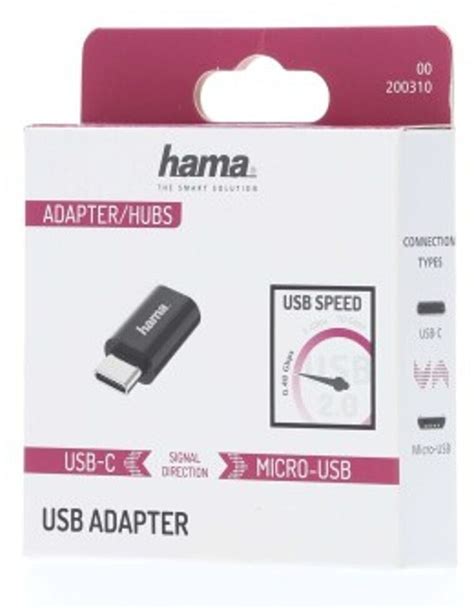 Hama 00200310 USB OTG Adapter USB C Stecker Micro USB Buchse Ab 4 88