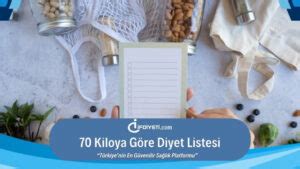 70 Kiloya Göre Diyet Listesi ve Örnek Menü İFDİYETİ