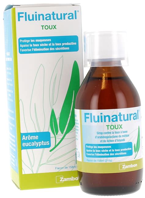 Fluinatural Sirop Toux ZAMBON Flacon De 158ml