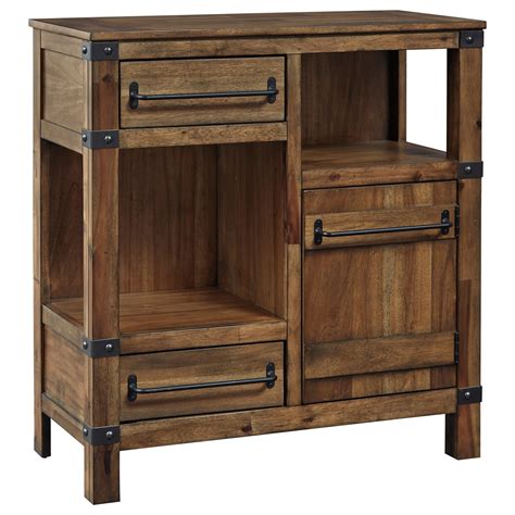 Ashley Signature Design Roybeck Rustic 2 Drawer Accent Cabinet With