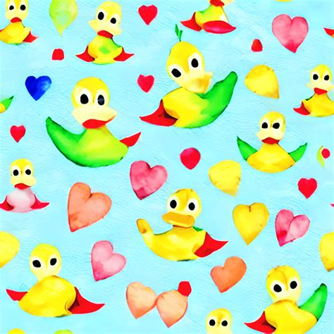 Cute Duck Seamless Pattern Creative Fabrica