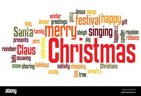 Christmas Background With Random Words Layout Stock Photo Alamy