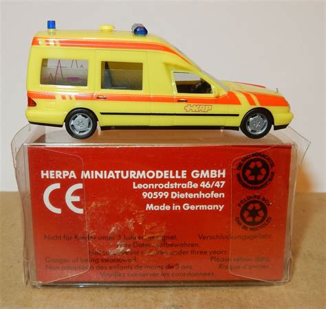 Herpa Ho Mercedes Binz Ktw Ambulance Croix Rouge Kap