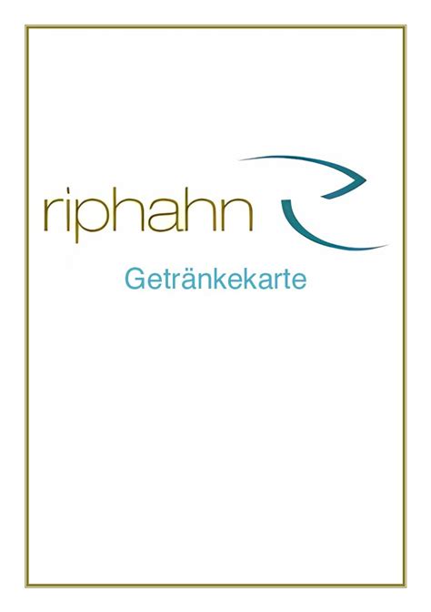 Unsere Speisekarten Riphahn Caf Restaurant