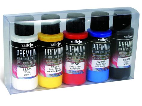 Vallejo PREMIUM Color Opaque Color Set 5x60ml Airbrush Fengda