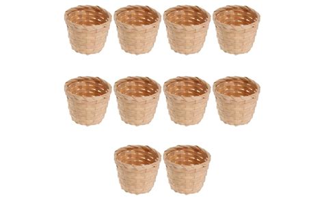 Cabilock St Cke Miniatur Rattan Korb Geflochtener Blumenkorb