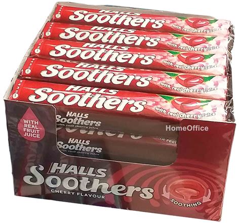 Halls Soothers Blackcurrant Strawberry Or Cherry Throat Sweets 20