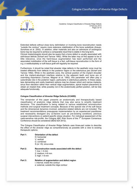 Pdf Cologne Classification Of Alveolar Ridge Defects Ccard