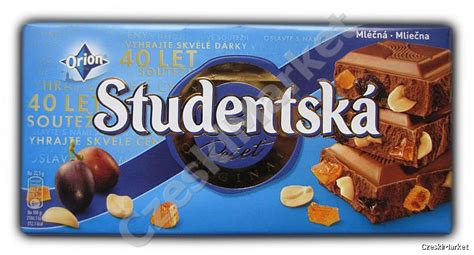 Czekolada Studentska Mleczna 180g Czeski Market Sklep Internetowy