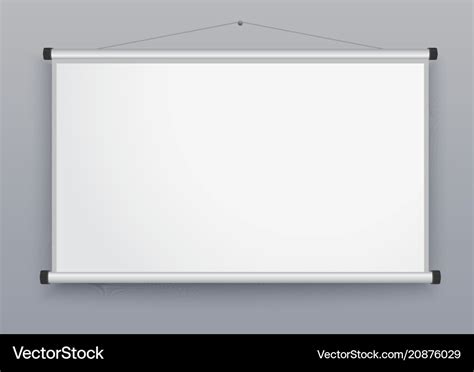 Presentation screen blank whiteboard Royalty Free Vector