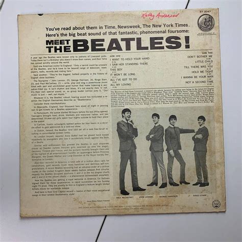 Beatles LP Meet The Beatles Capitol John Lennon Paul Depop