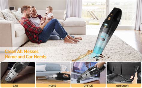 Zamufo Handheld Vacuum Cleaner Car Vacuum Cleaner Cordless With Led