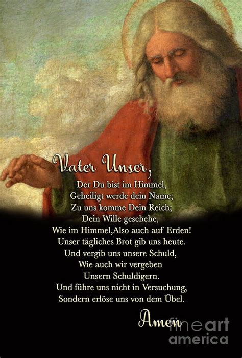 The Lords Prayer In German Digital Art By Armor Of God Store Fine Art