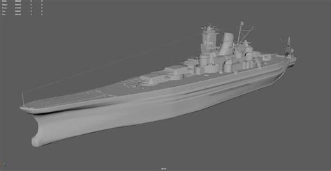 Japanese Battleship Musashi 3d Model By Sanchiesp