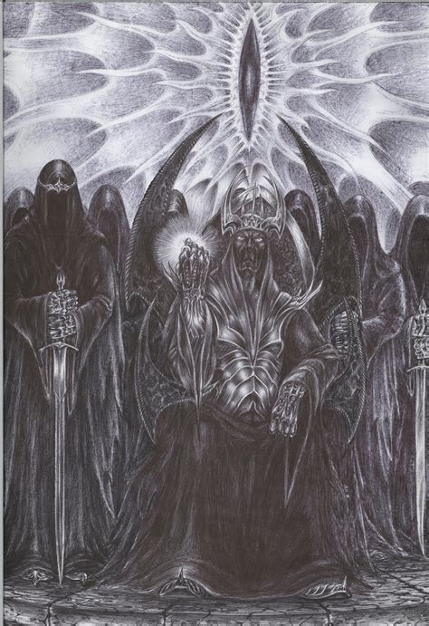 Sauron and his nine ringwraiths by simonmoberg on DeviantArt