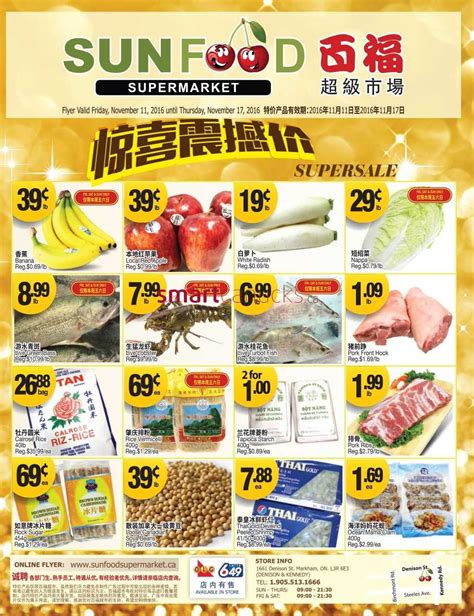 Sun Food Supermarket Flyer November To