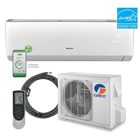 Gree Vireo Gen3 Smart Home 9 000 Btu 0 75 Ton 25 3 Seer Inverter Ductless Mini Split 230v