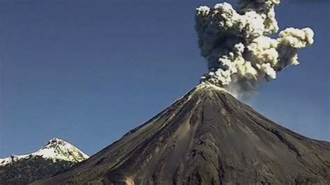 Watch Mexicos Colima Volcano Spews Gas And Ash