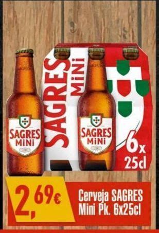 Promoção Cerveja sagres mini em Miranda Supermercados