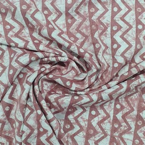 Pink White Chevron Print Cotton Fabric Floral Cotton Fabric Printed