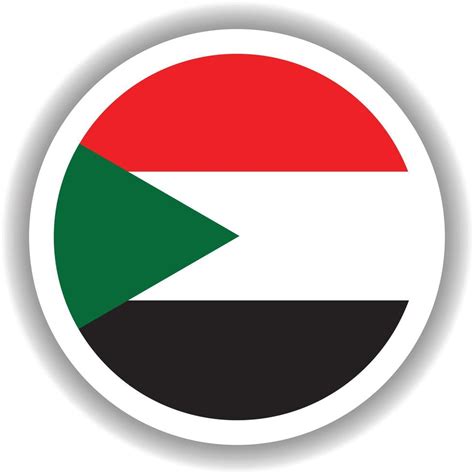 Sudan Flag Round Shape 13037585 Vector Art At Vecteezy