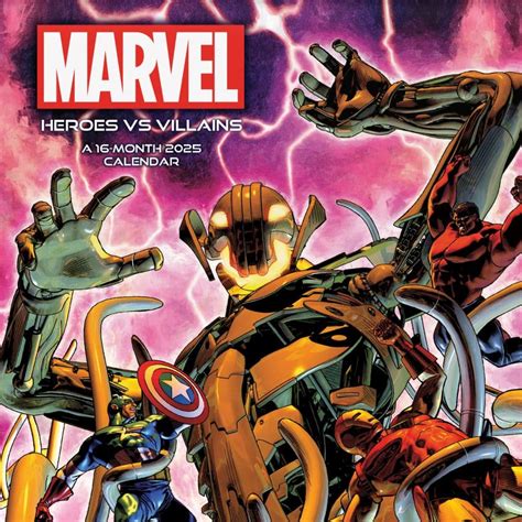 Marvel Heroes vs Villains 2025 Wall Calendar - Calendars.com