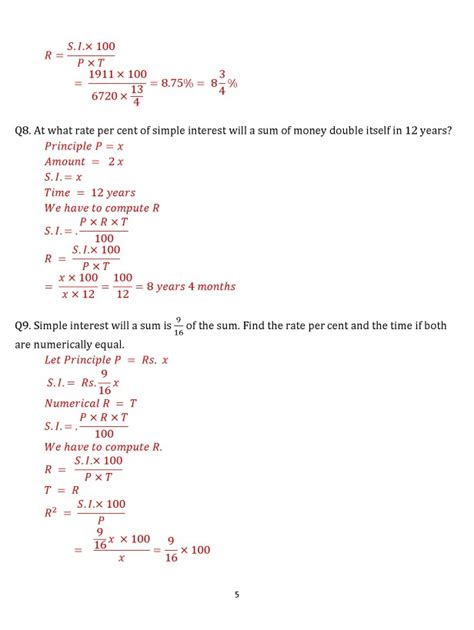 Class 8 Simple Interest And Compound Interest Exercise 15a Icse Isc Mathematics Portal