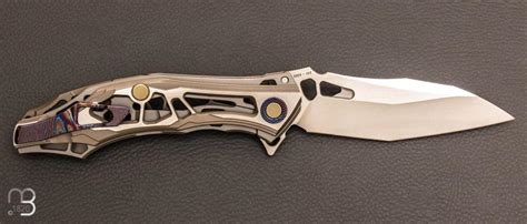 Couteau Dcpt Tano Titanium M390 Par Ckf Knives Et Aleksey Konygin